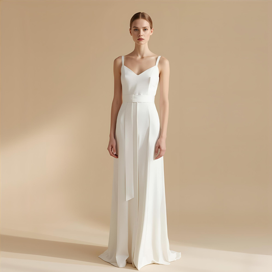 ALVA | Vestido largo blanco, elegante y chic
